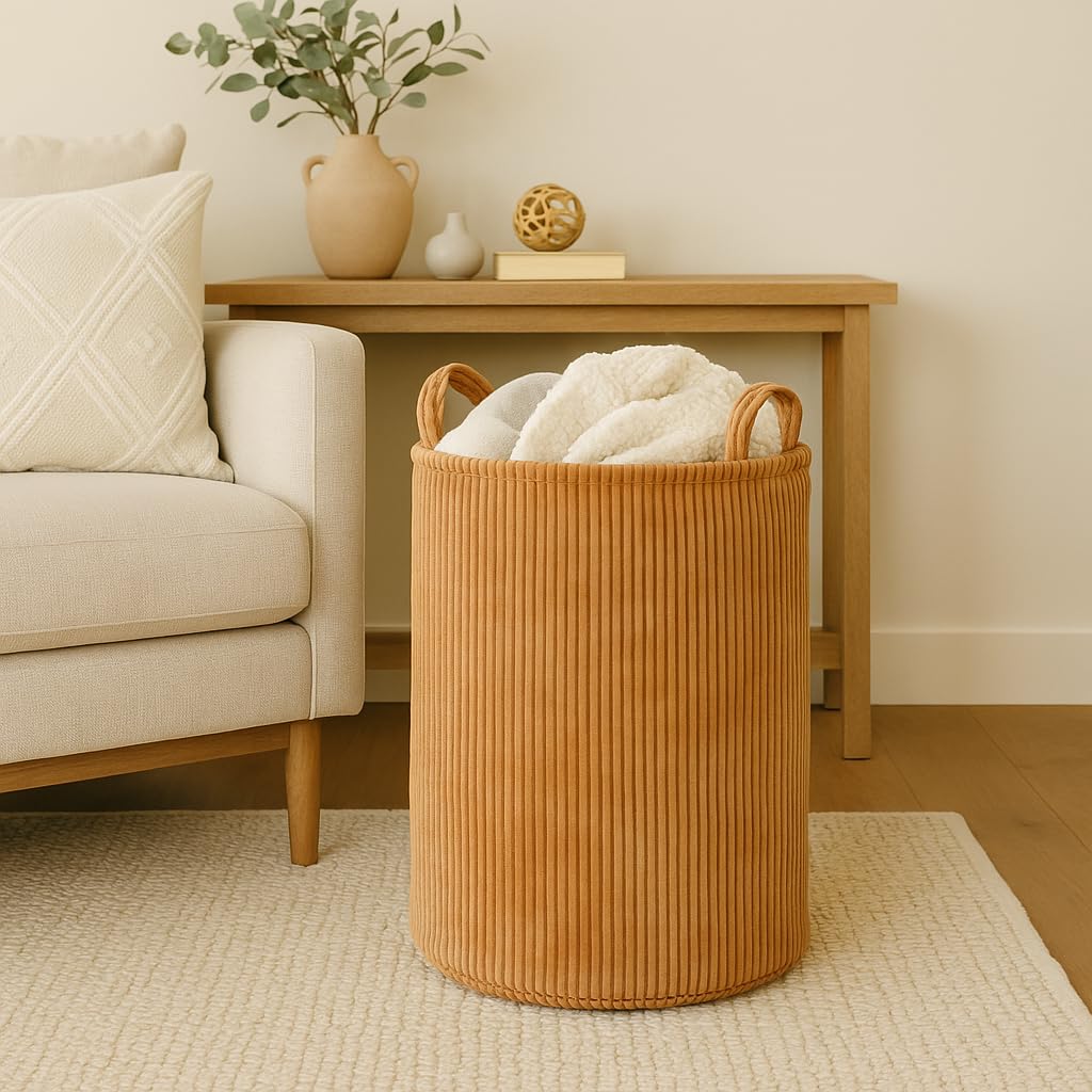 PUTSKA laundry basket collapsible when not in use for easy storage.