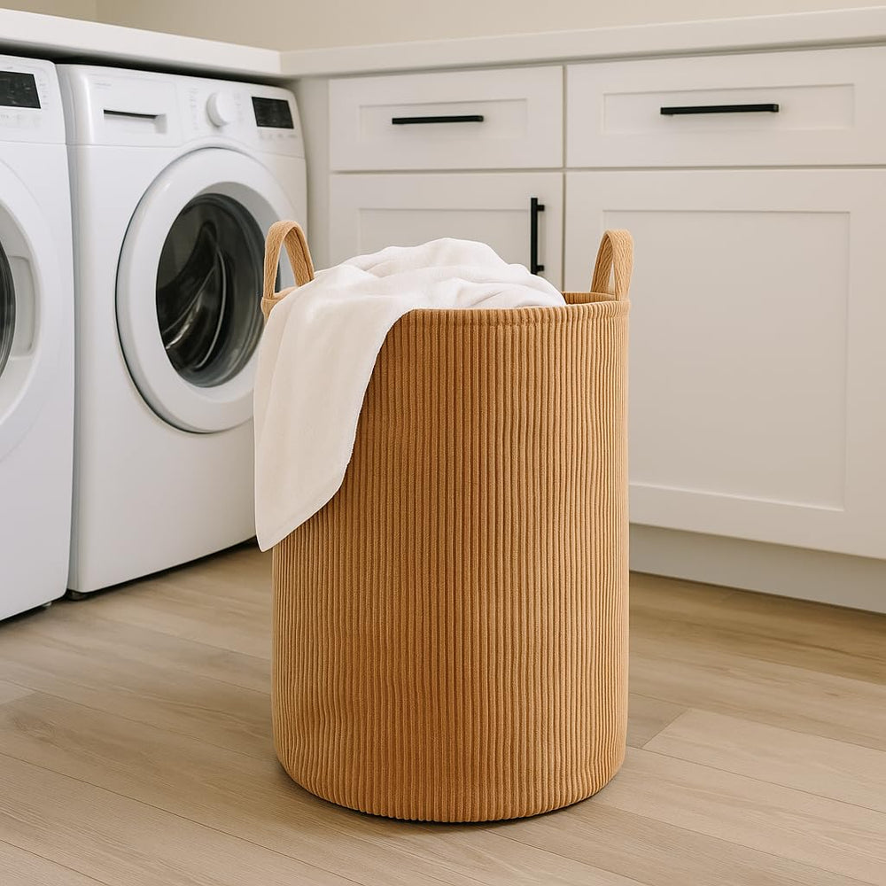 PUTSKA laundry basket front view showing spacious, organized storage.