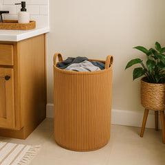 PUTSKA laundry basket used for toy storage in playroom.