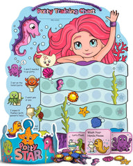 PUTSKA Mermaid potty chart stickers set motivates toddler potty training