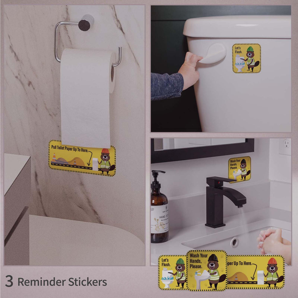 PUTSKA Potty Training Chart near sink highlights hygiene reminder setup.