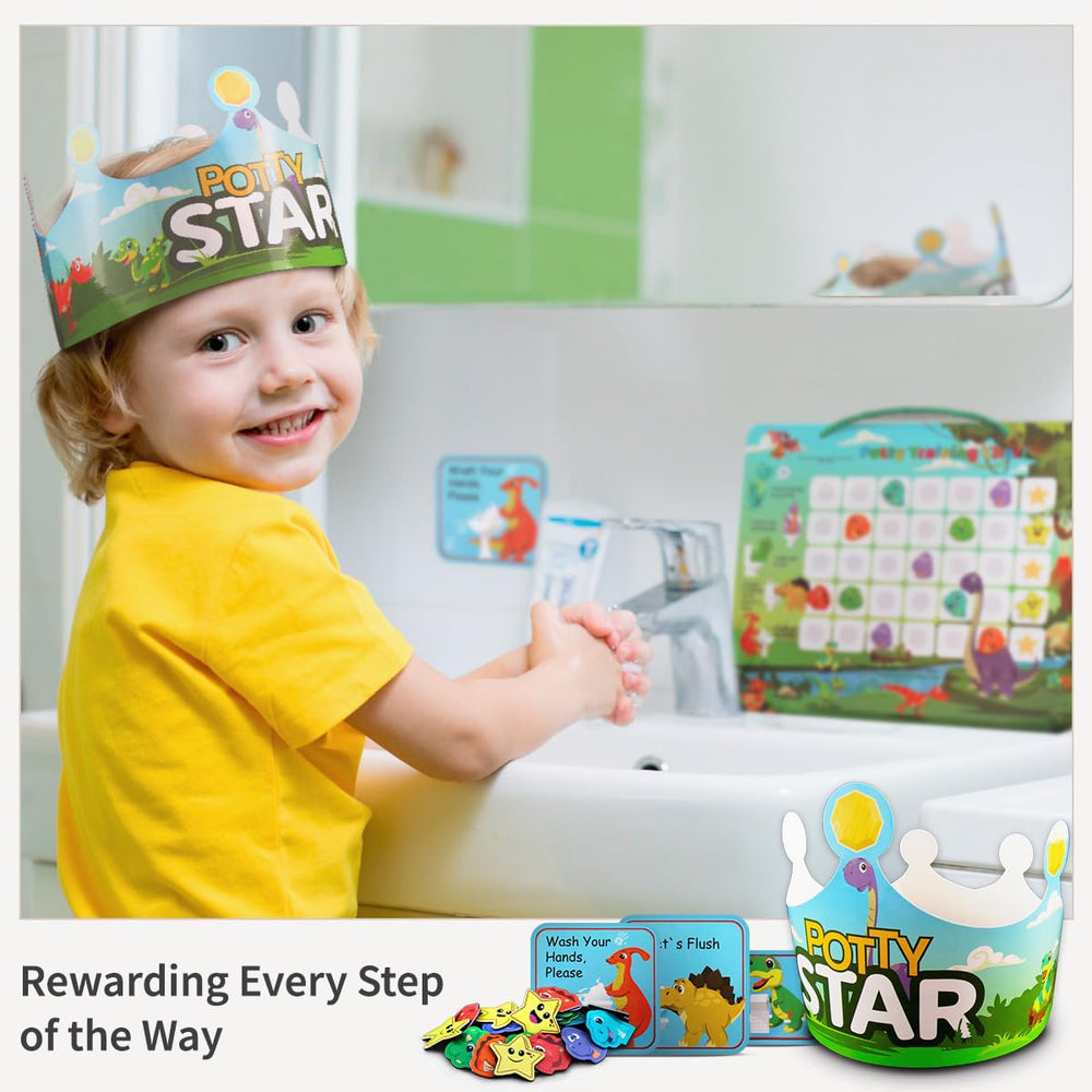 PUTSKA Potty Chart near sink reinforces handwashing habits