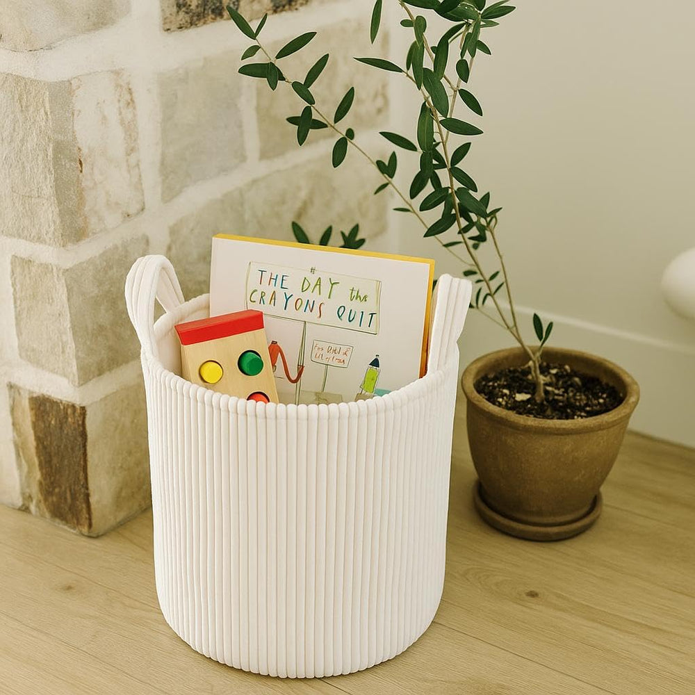 PUTSKA toddler-toy basket helps restore order after playtime
