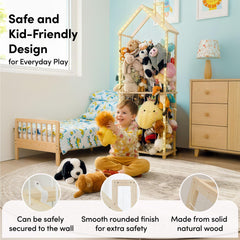 PUTSKA vertical toy storage maximizing floor space with plushies