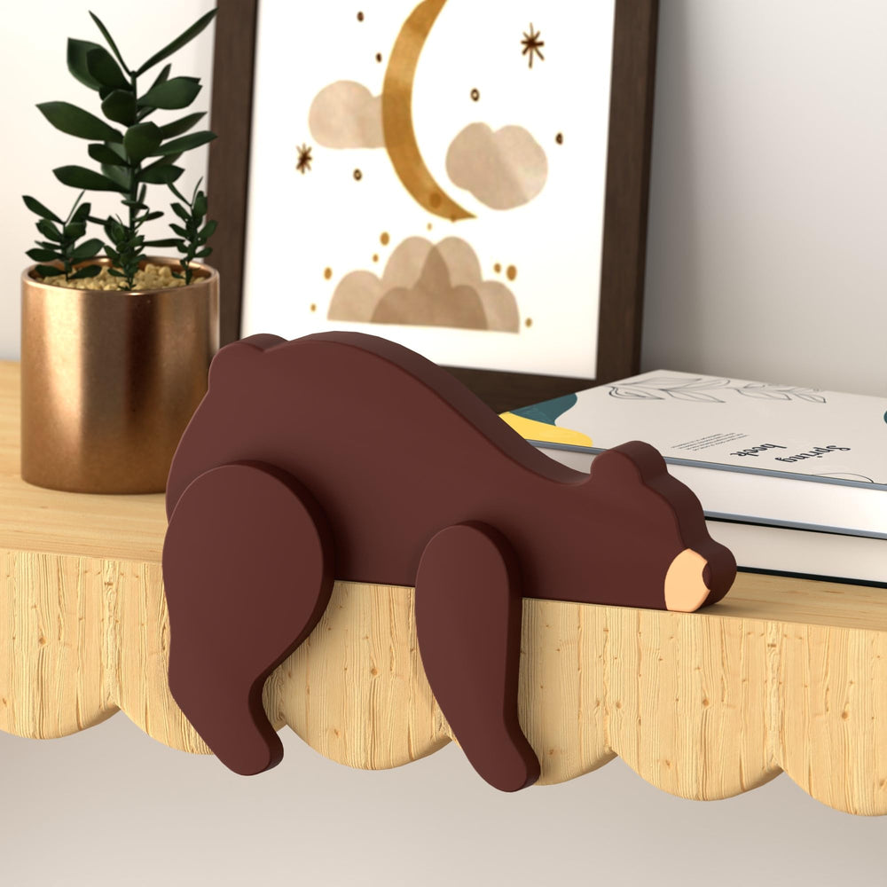 PUTSKA woodland bear dresser-top decor brings gentle charm to a woodland-themed room.