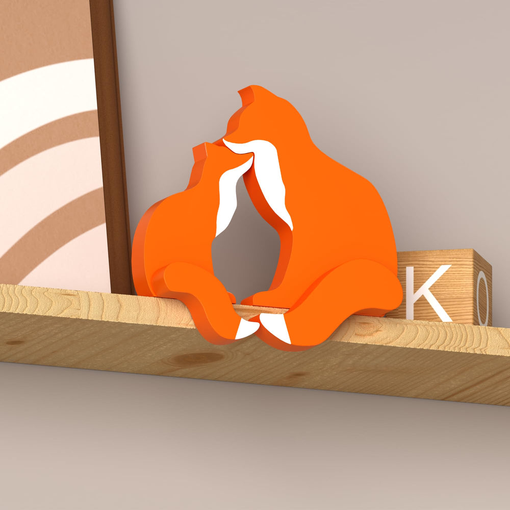 Putska Woodland Fox close-up highlights smooth wood and friendly details