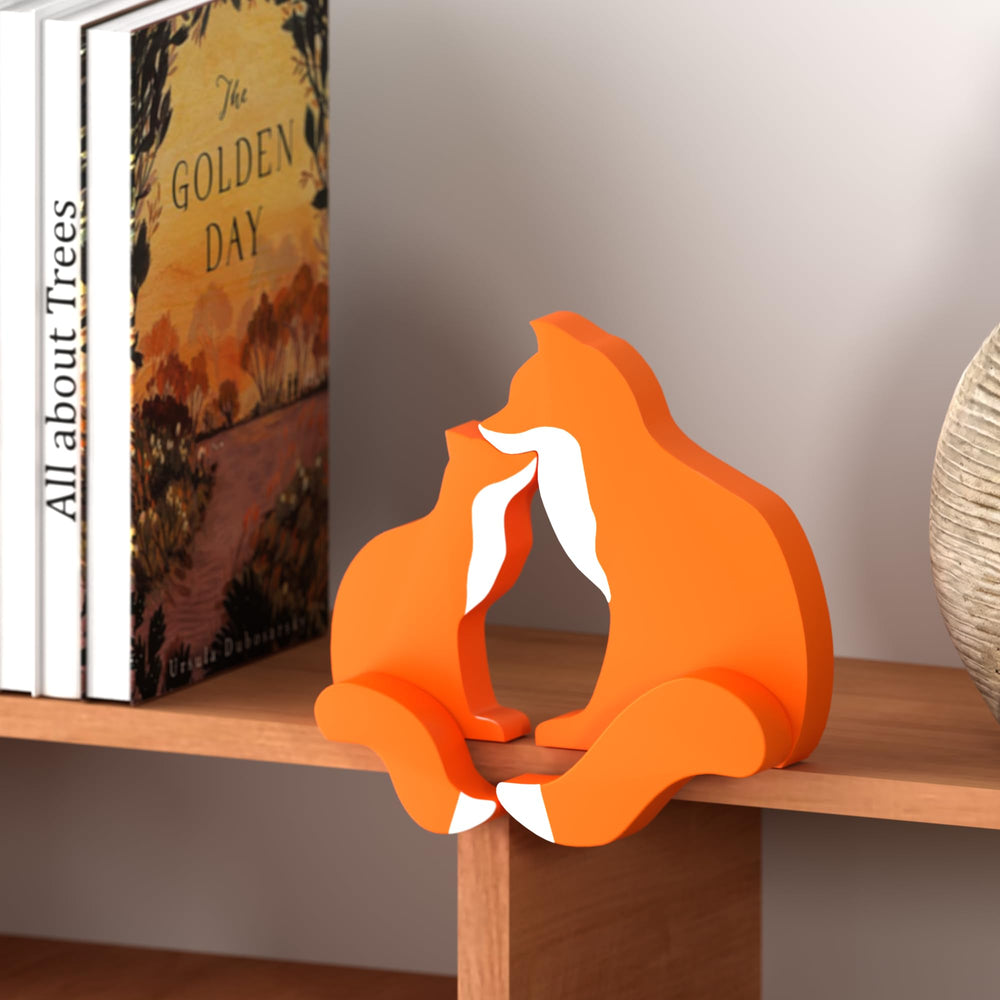 Putska Woodland Fox tabletop display fits on shelves or dressers for woodland ambiance