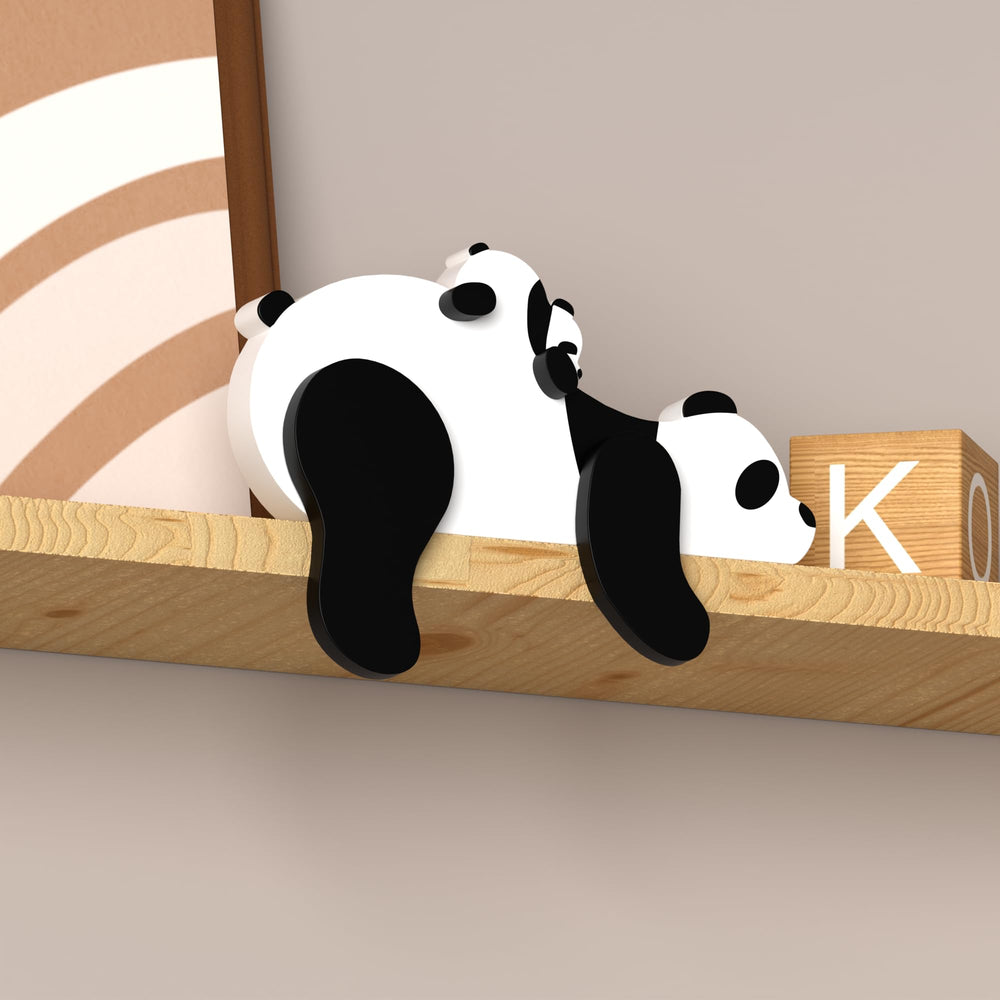 PUTSKA woodland panda ornament adds cozy ambiance to the room.