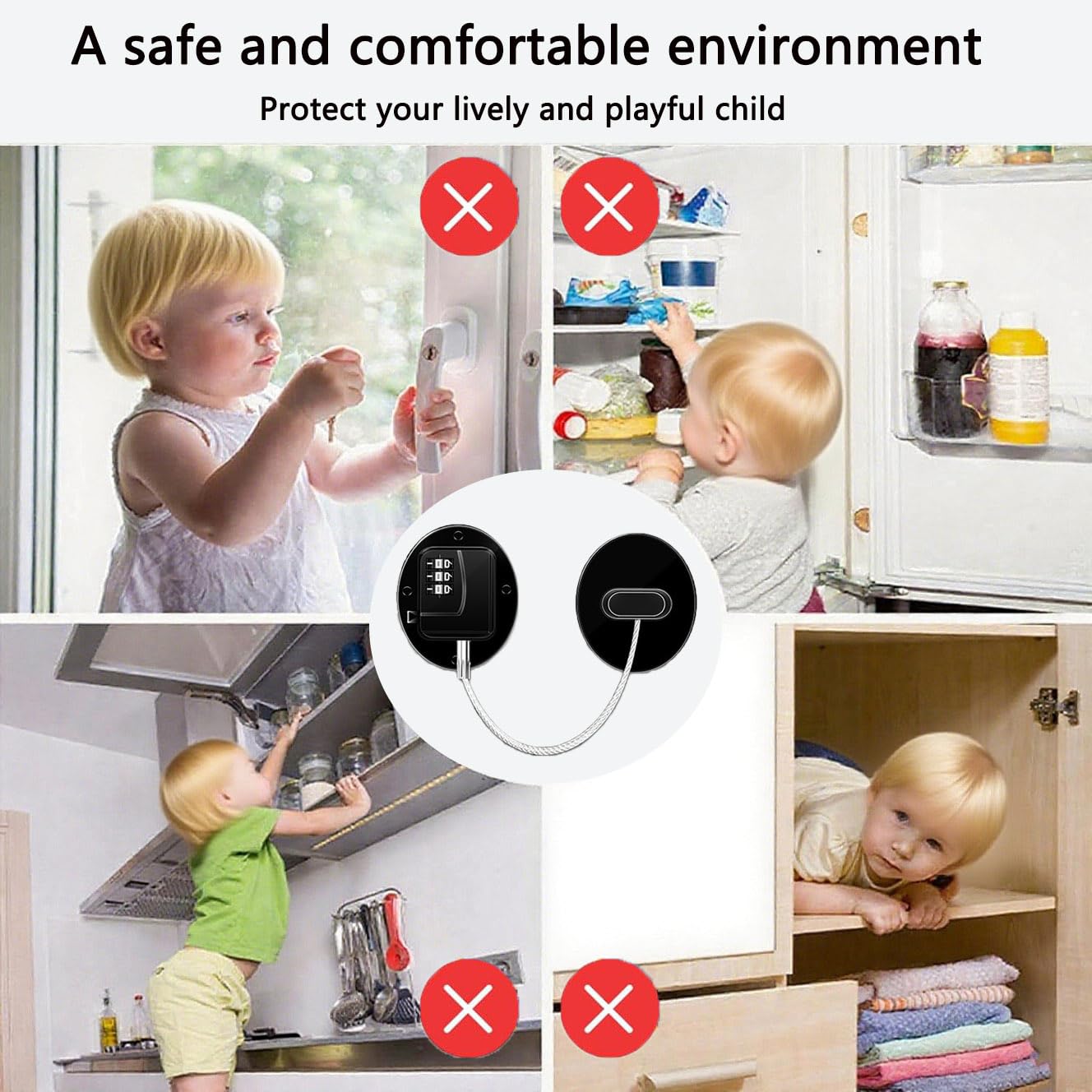 PUWANY durable ABS lock suitable for indoor and outdoor use.