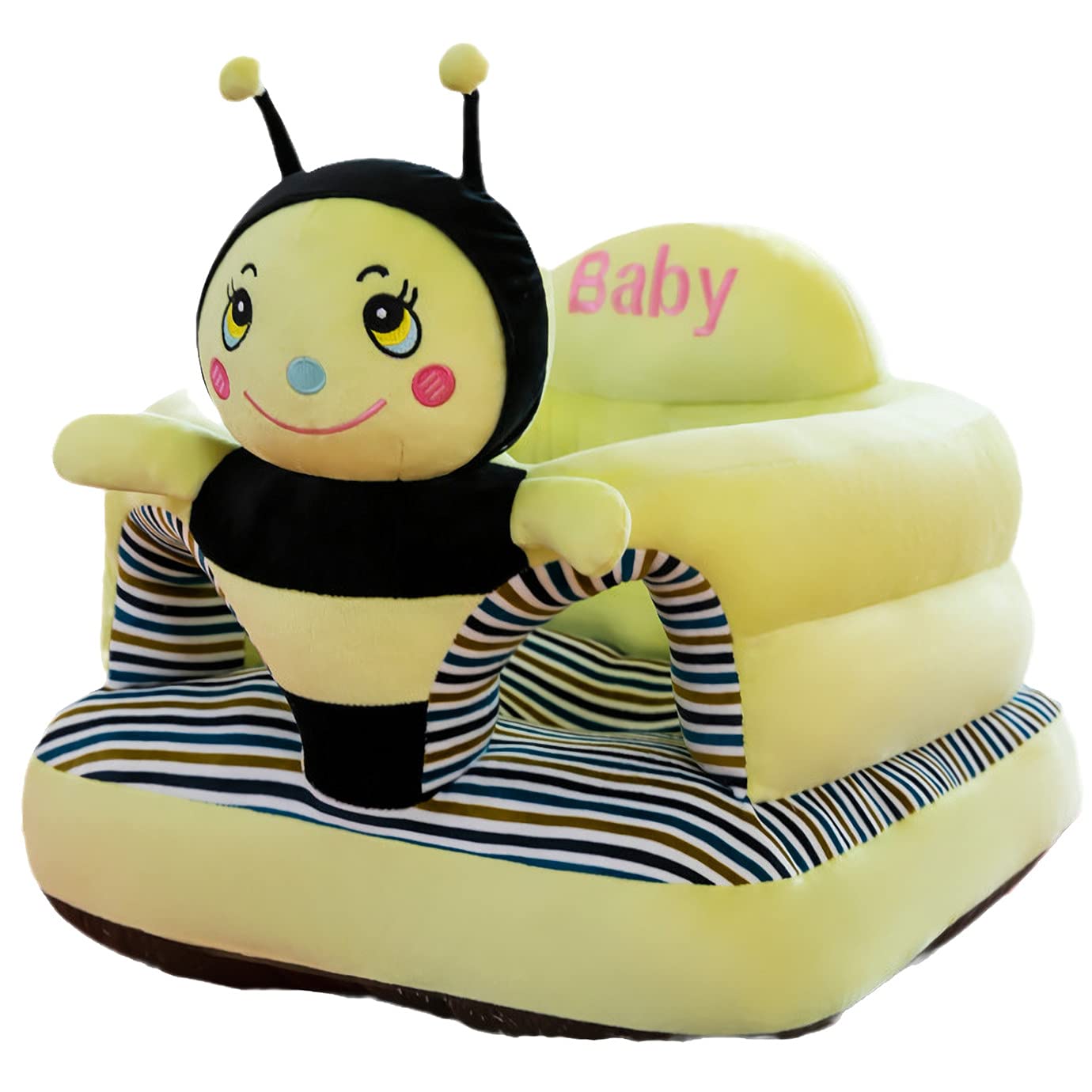 PUXU Honeybee plush baby seat with soft fabric for cozy sitting