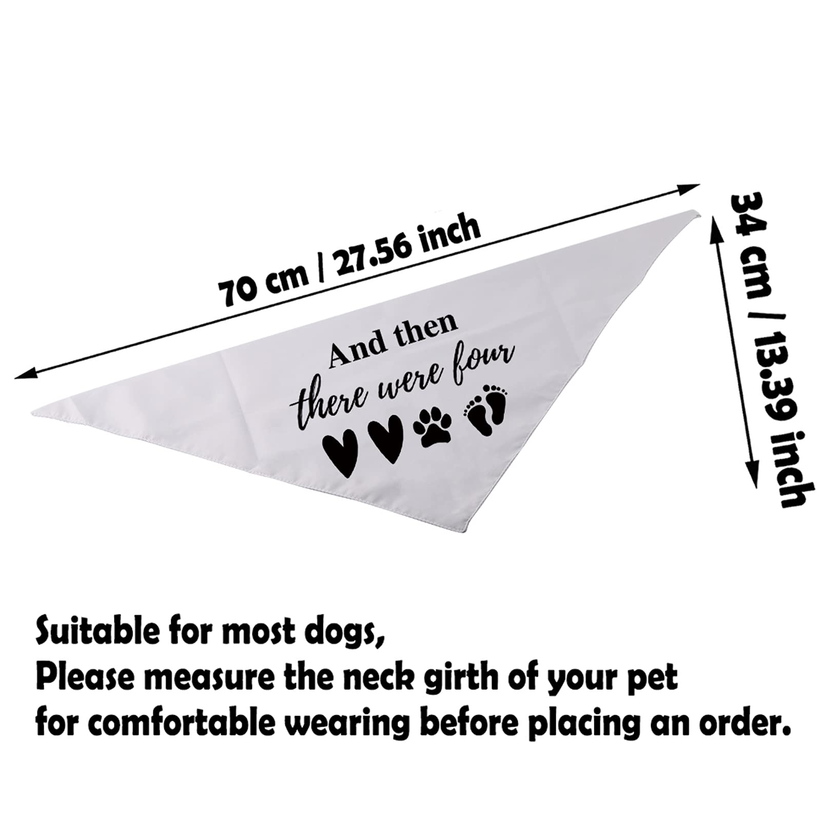 PWHAOO baby announcement bandana on white fabric for newborn or puppy welcome.
