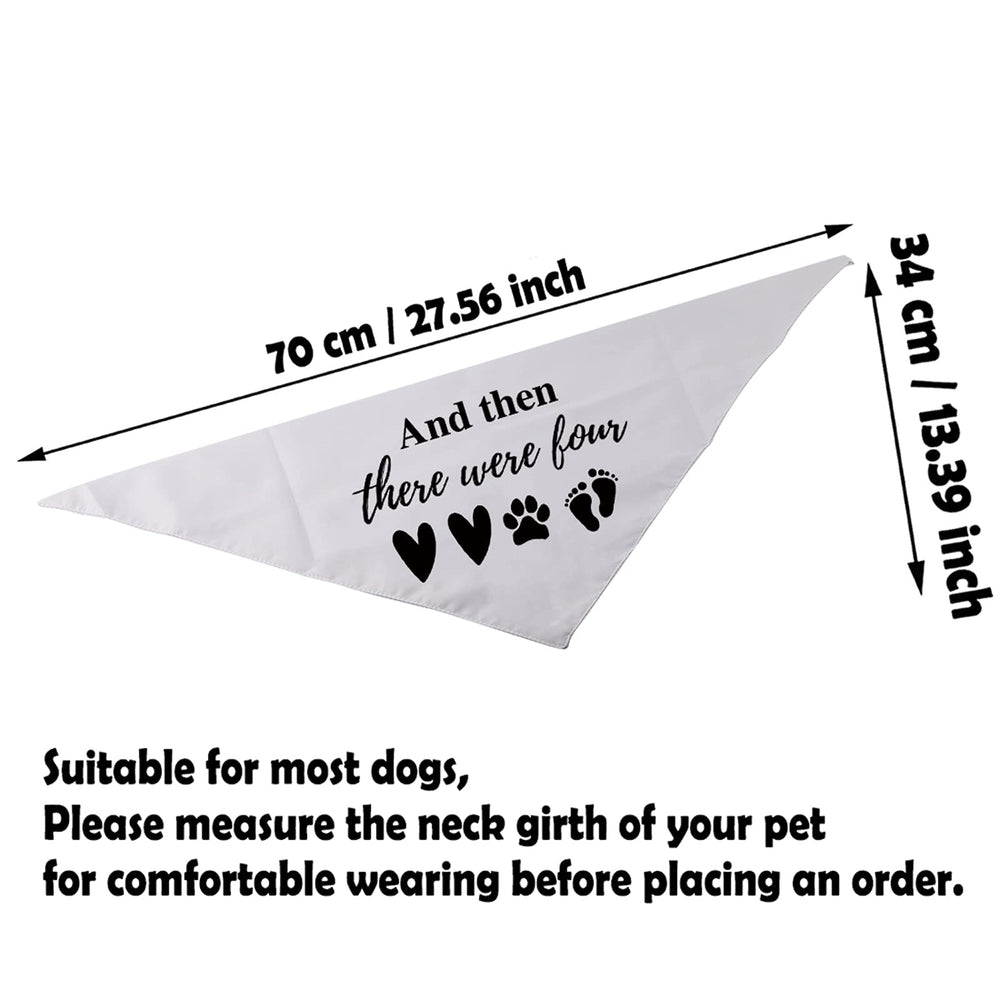 PWHAOO baby announcement bandana on white fabric for newborn or puppy welcome.