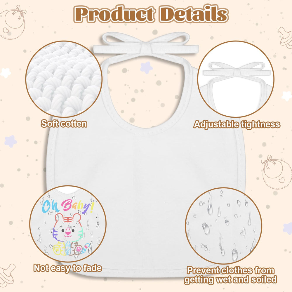 Pydeeirom clothing tags and wooden clips showcase finished bib keepsakes