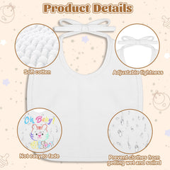 Pydeeirom clothing tags and wooden clips showcase finished bib keepsakes