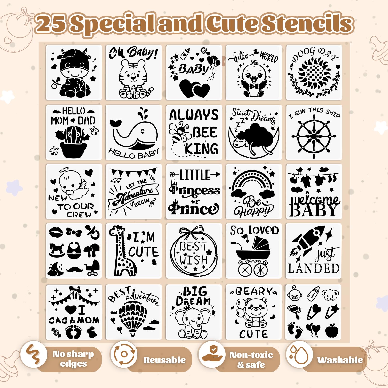 Pydeeirom display string keeps all baby art neatly together