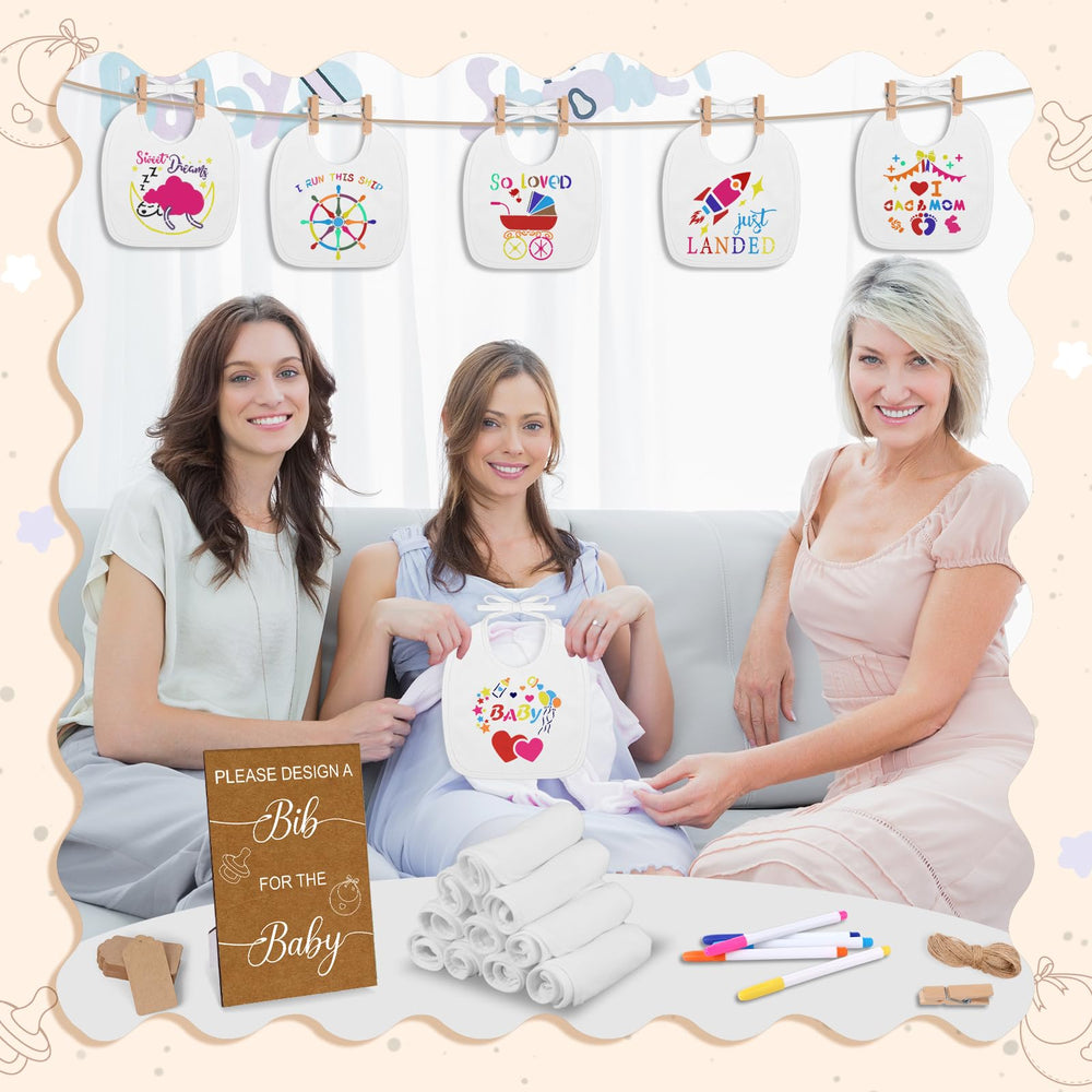 Pydeeirom wooden clips secure bibs for a charming display