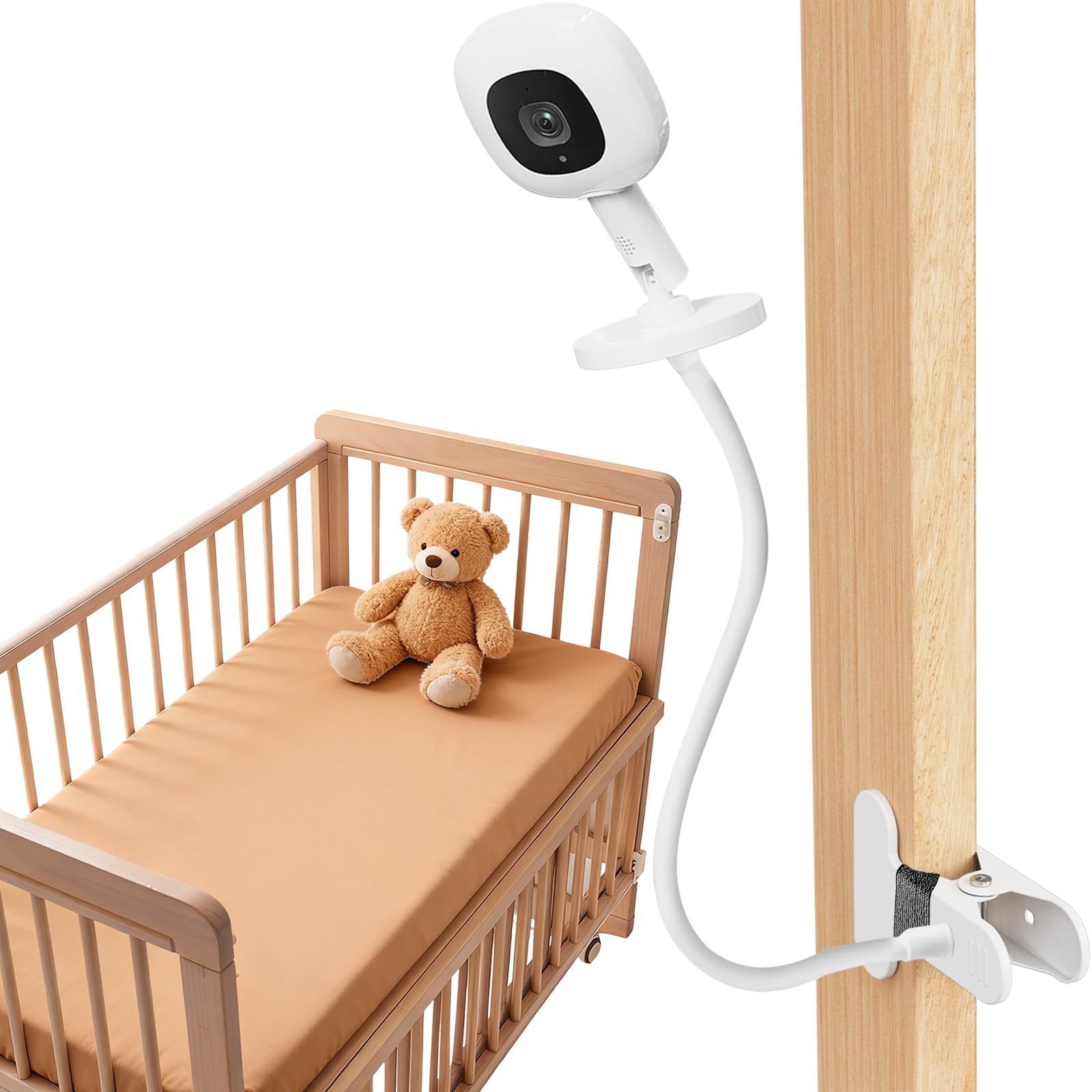 Pyfhy 157in flexible gooseneck arm for precise crib mounting.