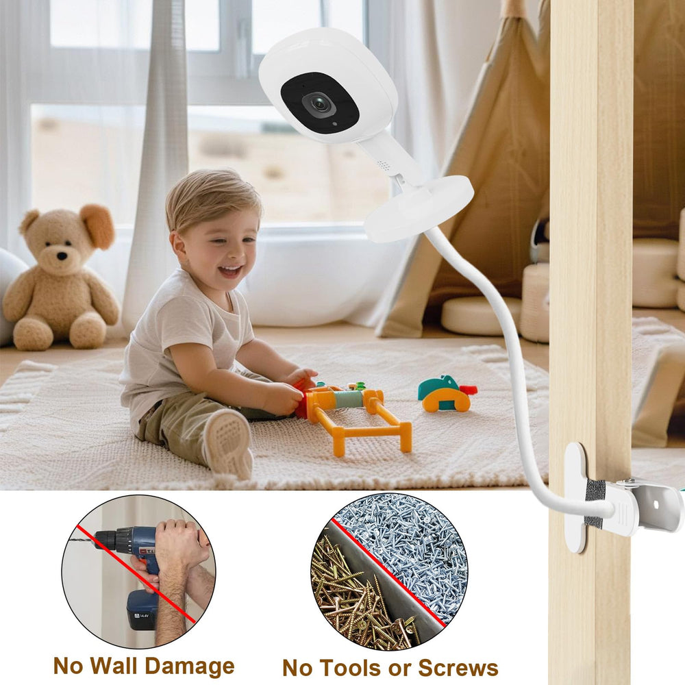 Pyfhy tool-free installation clip secures to cribs and shelves.