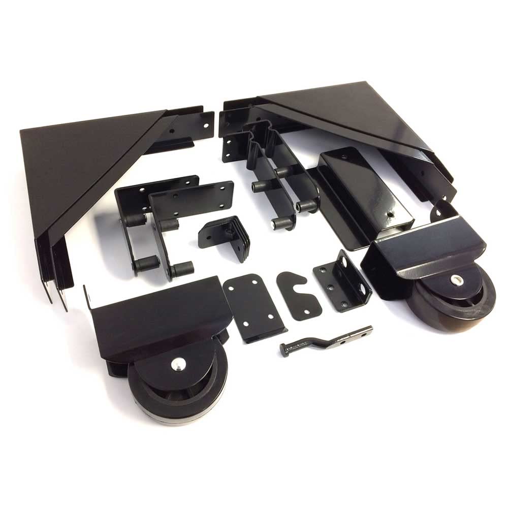 Pylex sliding gate kit assembly showing easy setup and adjustment