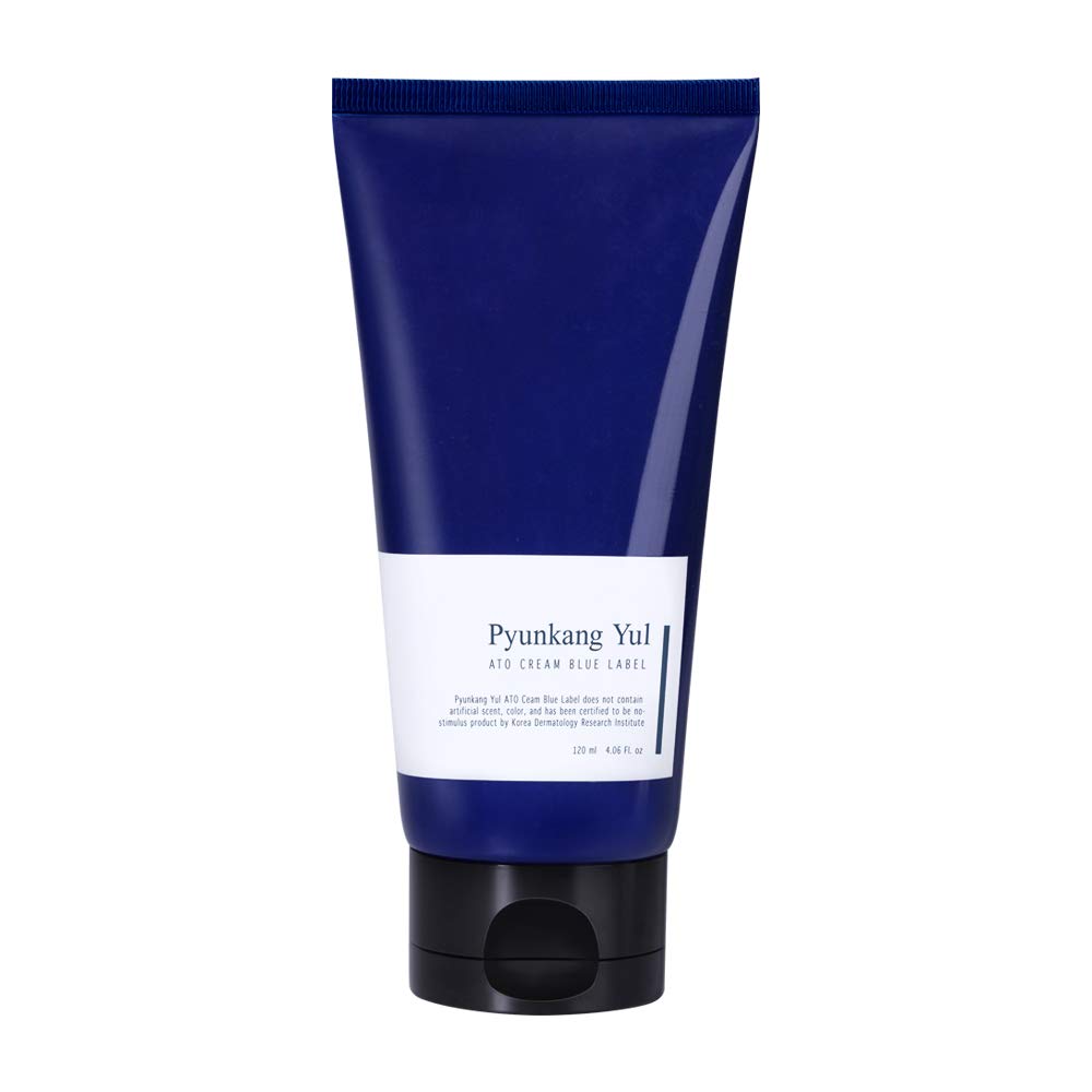 Pyunkang Yul PKY ATO Cream Blue Label packaging showcased for premium presentation.