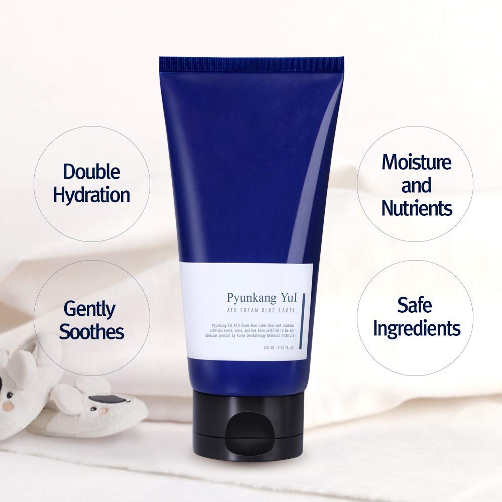 Pyunkang Yul PKY ATO Cream texture swatch shows daily hydration ready skin.