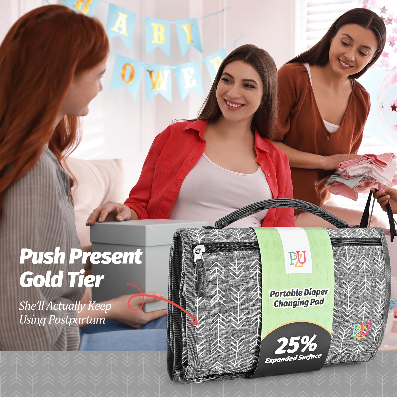 PZU portable changing pad ideal as a baby shower gift.