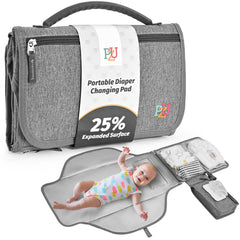 PZU portable changing pad with wipes pocket for on-the-go changes