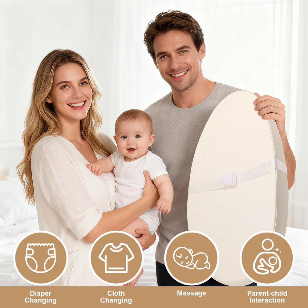 Qalvyn beige changing pad matching dresser decor