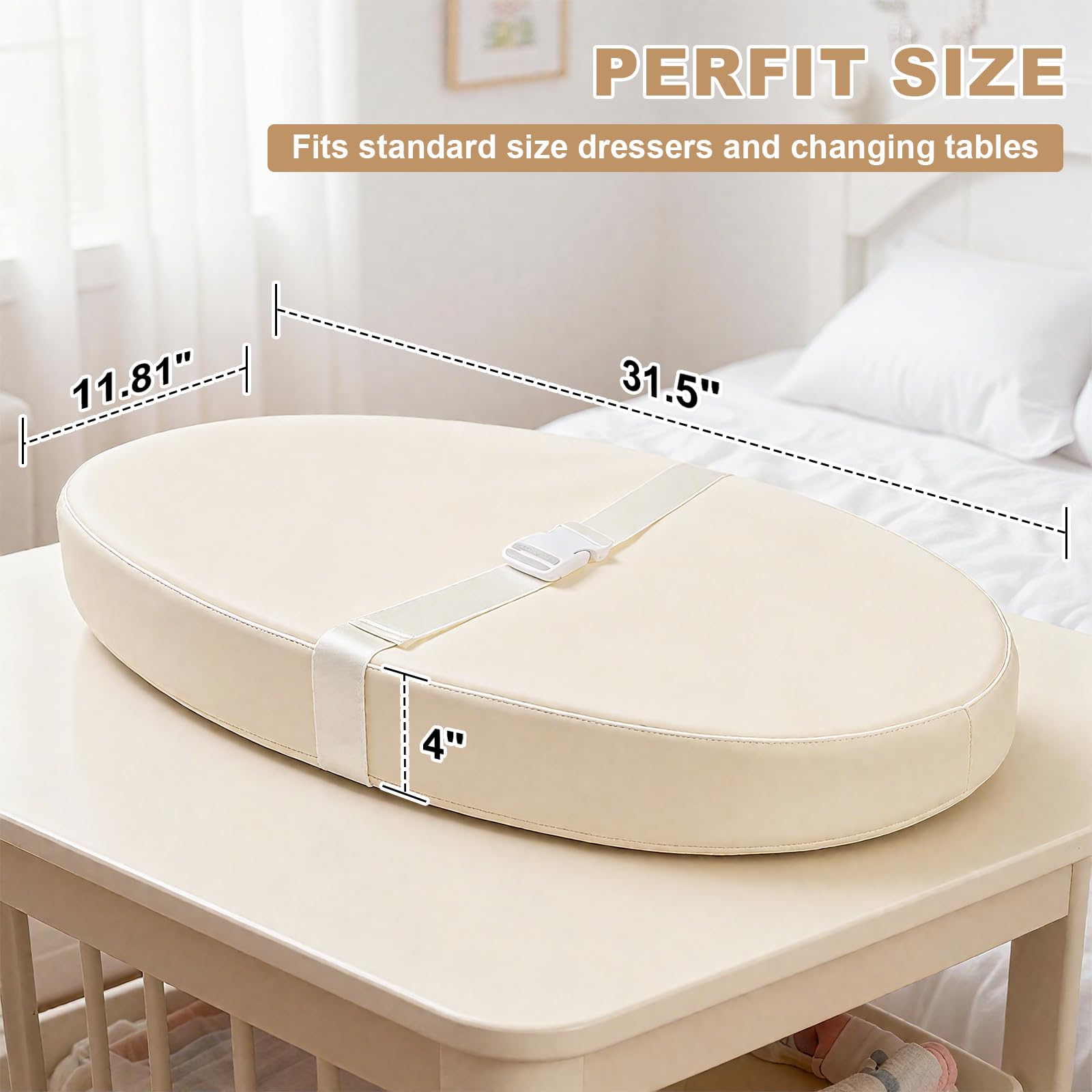 Qalvyn non-slip base with adhesive strips keeps pad secure