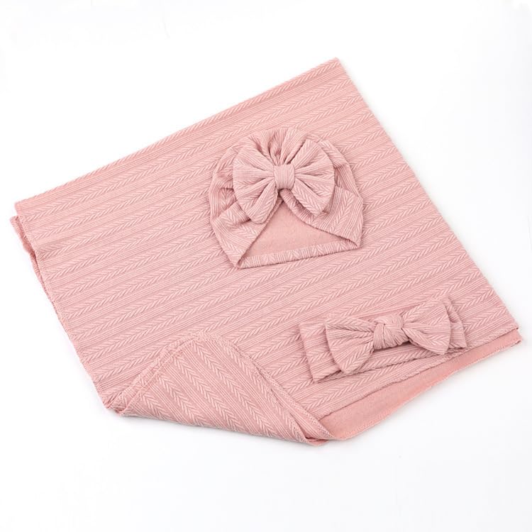 QandSweet baby hat pink beige for snug head warmth and easy outfit styling