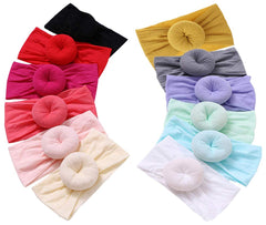 QandSweet baby headbands circle bows for everyday wear and photos.