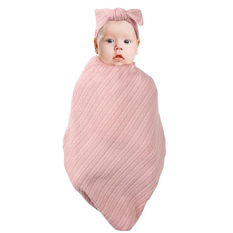 QandSweet second pink beige blanket for extra warmth during photo shoots