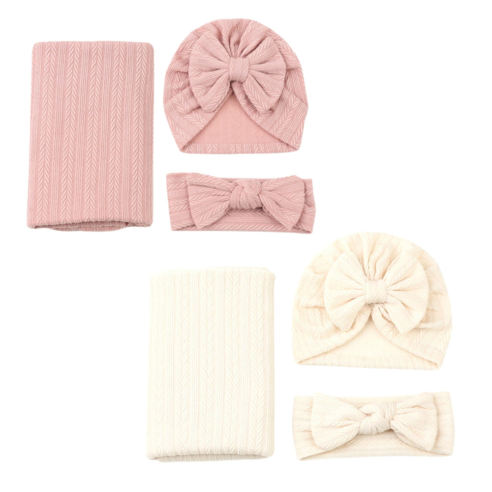 QandSweet photo prop setup pink beige for memorable newborn photography