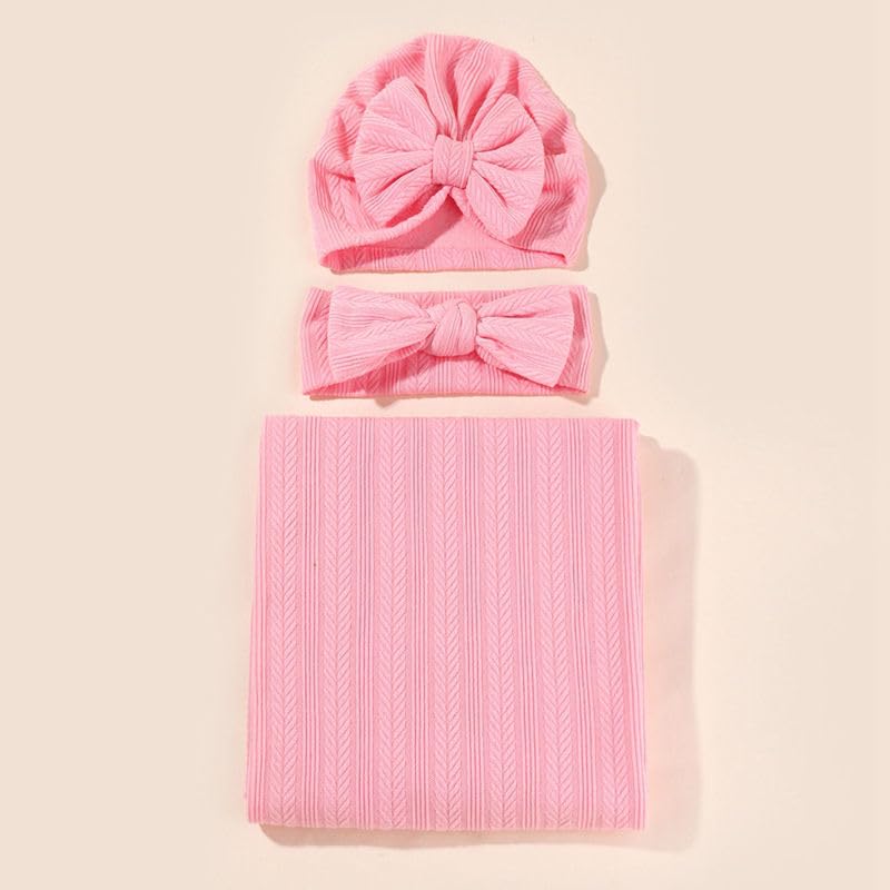 Soft cotton blend swaddle blanket from QandSweet for newborn photography warmth