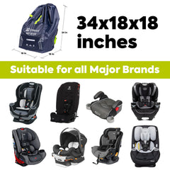 Qanoot universal-fit car seat bag accommodates most infant seats for travel
