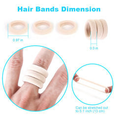 Qarwayoc blonde hair tie on a ponytail demonstrating secure hold.