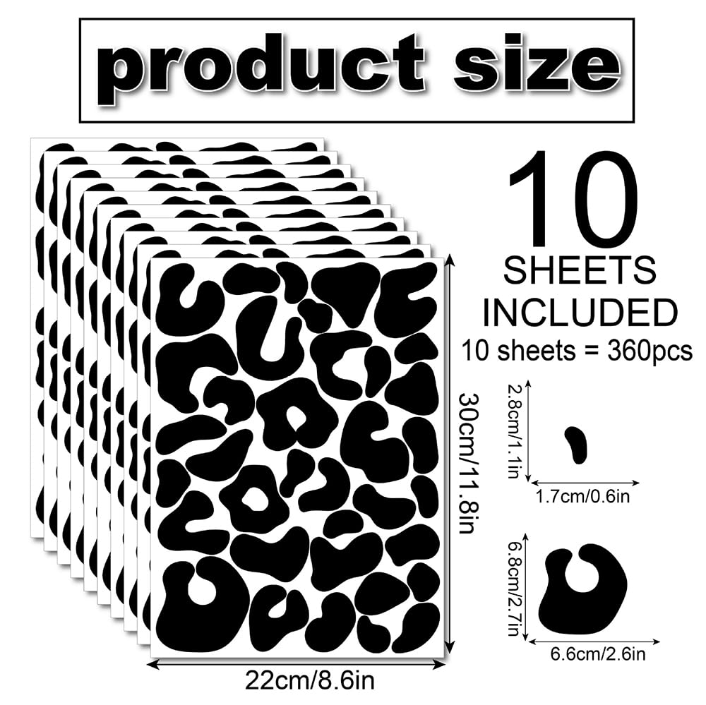 Qaxrocyn leopard decal sheets arranged for versatile room accents