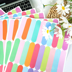 Qaxrocyn gradient sprinkle decals sheet 3 offers flexible DIY wall accents for classrooms
