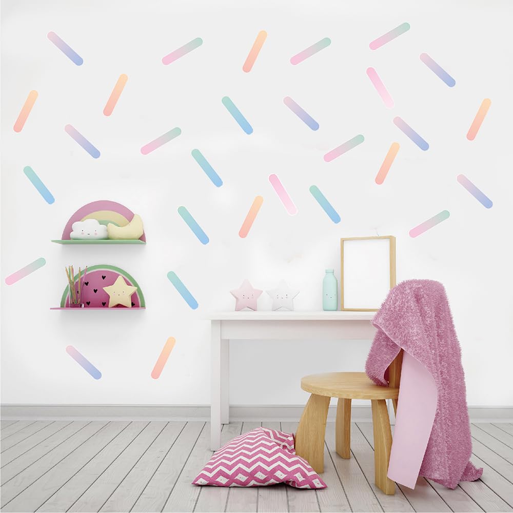 Qaxrocyn sprinkle wall decals sheet 5 blends colors for cohesive feature walls