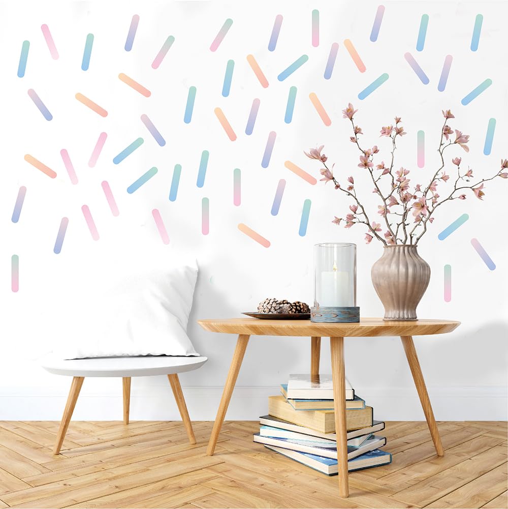 Qaxrocyn ombre wall decals sheet 6 ideal for shelves or furniture accents
