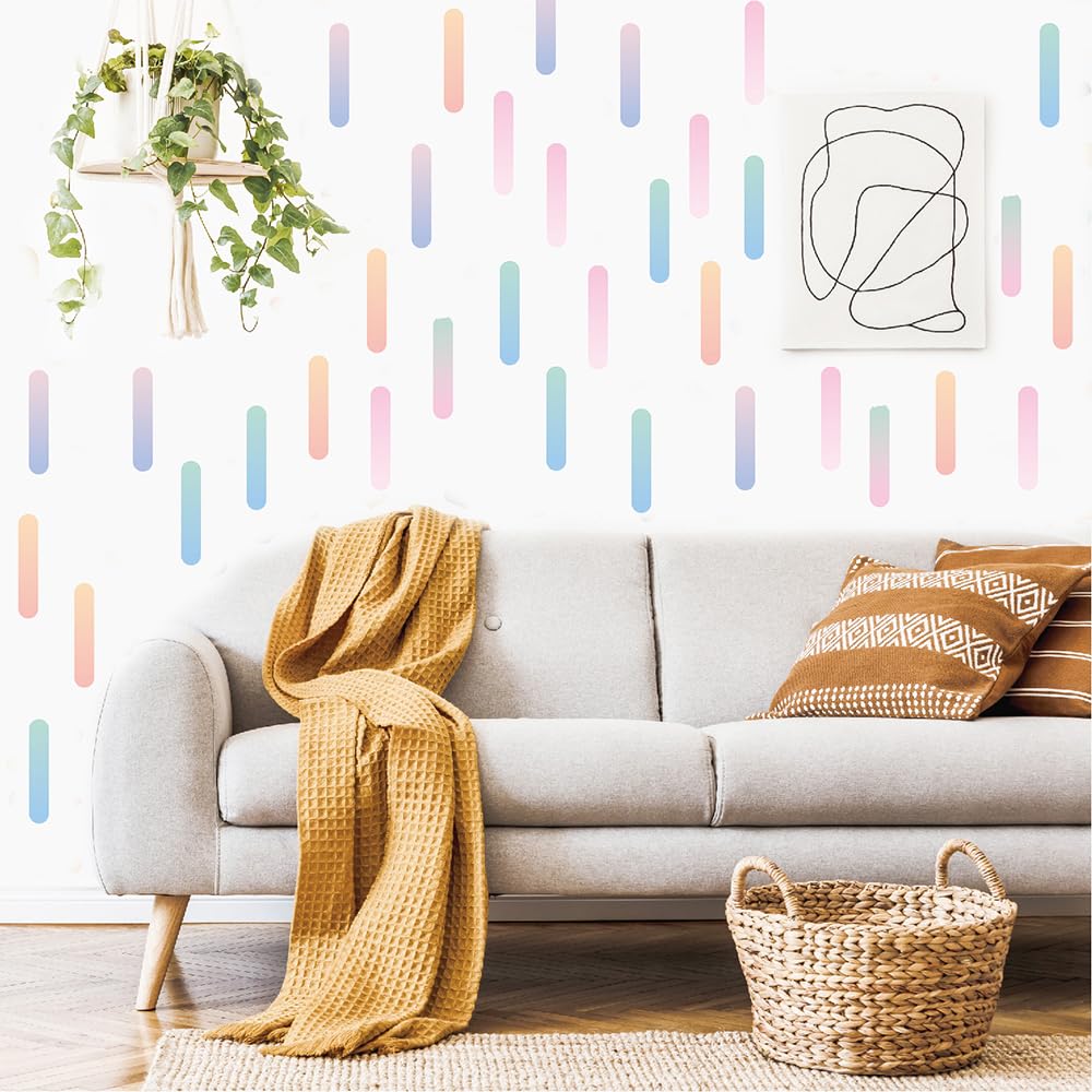 Qaxrocyn gradient sprinkle decals sheet 7 helps refresh spaces without commitment