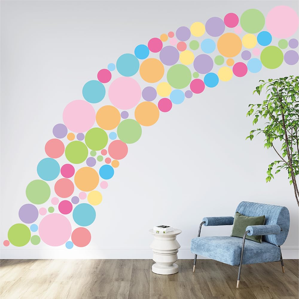 Qaxrocyn pastel dots in nurseries spark imaginative play.