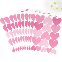 Qaxrocyn pink heart decals on glass or wood surfaces with clean edges