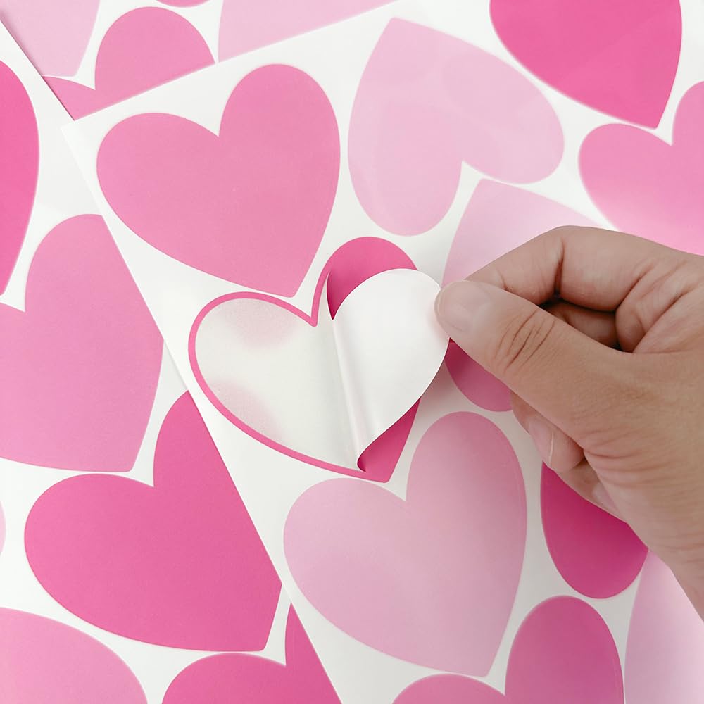 Qaxrocyn 2.8 inch hearts create bold accents on a feature wall