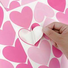Qaxrocyn 2.8 inch hearts create bold accents on a feature wall