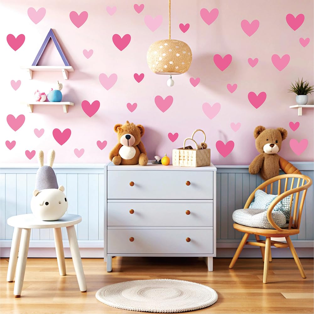 Qaxrocyn ombre hearts brighten nurseries playrooms and dorm spaces for a cozy vibe