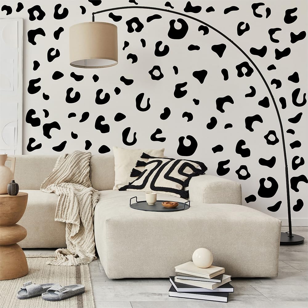 Qaxrocyn removable leopard wall decals suitable for renters