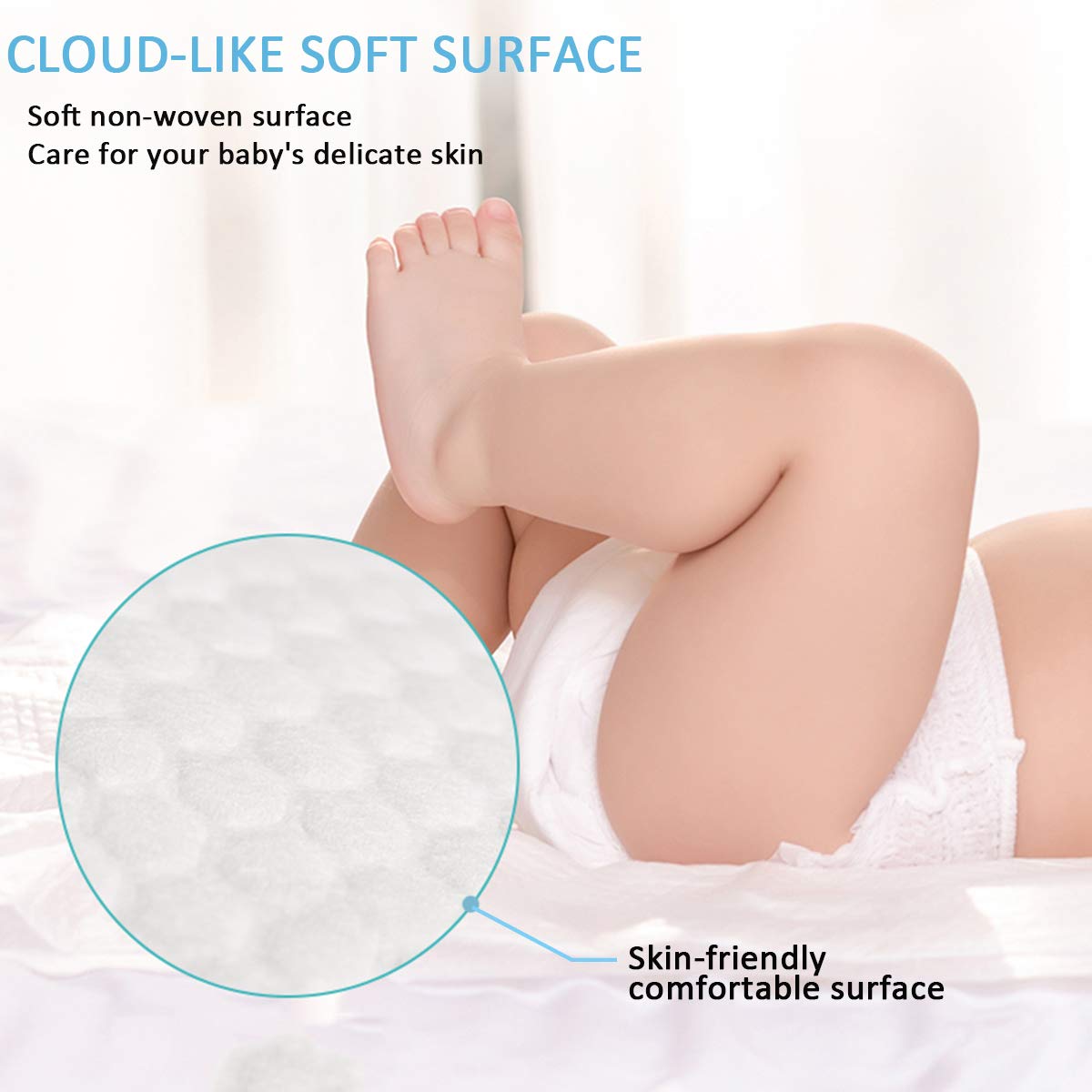 QDTTSRY extra thick 13x18 inch changing pad displayed for diaper changes