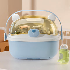 QDTTSRY baby bottle drying rack with cover for organized air drying after cleaning.