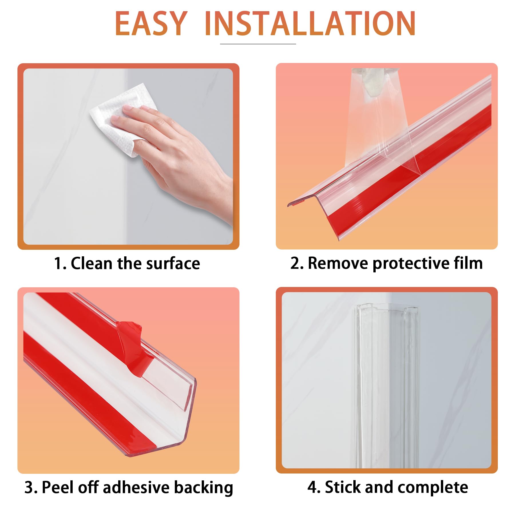 QDYMXUN edge shields installed on corners at different angles